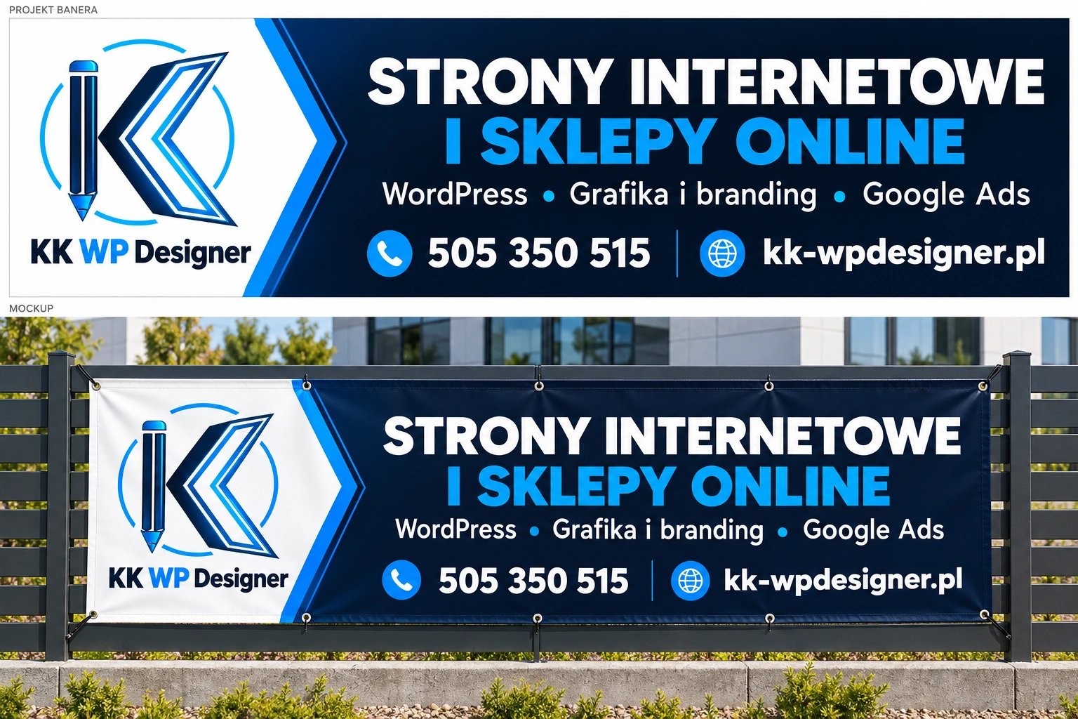 KK WP Designer — projekt banera i mockup
